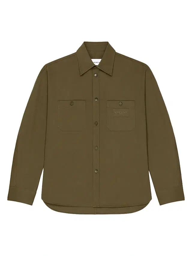 Men's Couture Seam Overshirt in Cotton Patch - Khaki