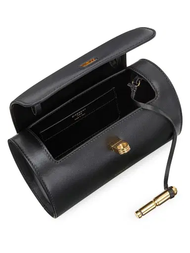Givenchy Women's Pout Small Shoulder Bag in Leather with Lucky Charms Chain - Black | Thumbnail 5 Givenchy Women's Pout Small Shoulder Bag in Leather with Lucky Charms Chain - Black | Thumbnail 5
