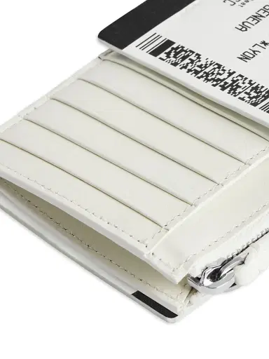 Balenciaga Men's Passport Boarding Pass Long Coin and Card Holder - Black White | Thumbnail 4