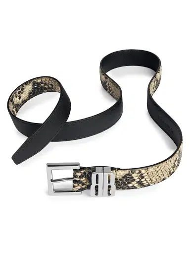 Balenciaga Women's BB Editor Belt - Natural - Size 32 | Thumbnail 1 Balenciaga Women's BB Editor Belt - Natural - Size 32 | Thumbnail 1