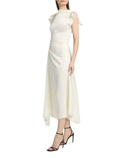 Victoria Beckham Women's Drape Bias-Cut Midi-Dress | Thumbnail 4