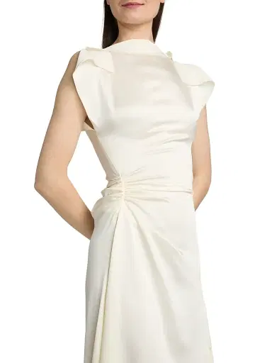 Victoria Beckham Women's Drape Bias-Cut Midi-Dress | Thumbnail 6