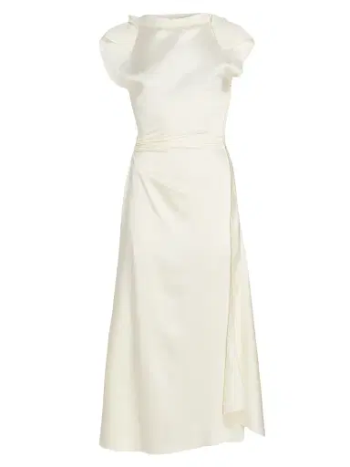 Victoria Beckham Women's Drape Bias-Cut Midi-Dress | Thumbnail 1