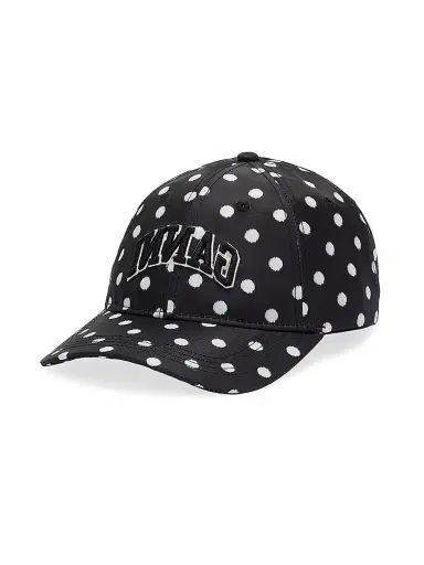 Ganni Women's Logo-Embroidered Polka Dot Baseball Cap | Thumbnail 1 Ganni Women's Logo-Embroidered Polka Dot Baseball Cap | Thumbnail 1