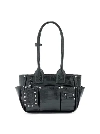 Ganni Women's Posy Small Croc-Embossed Shoulder Bag | Thumbnail 3 Ganni Women's Posy Small Croc-Embossed Shoulder Bag | Thumbnail 3