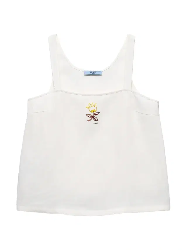 Women's Embroidered Linen Top - White