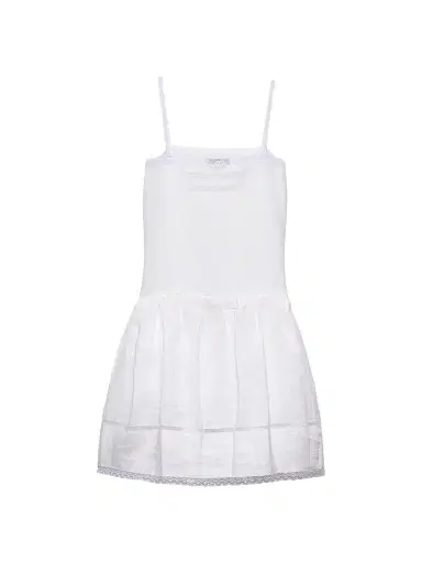 Prada Women's Embroidered Linen Dress - White - Size 10 | Thumbnail 1