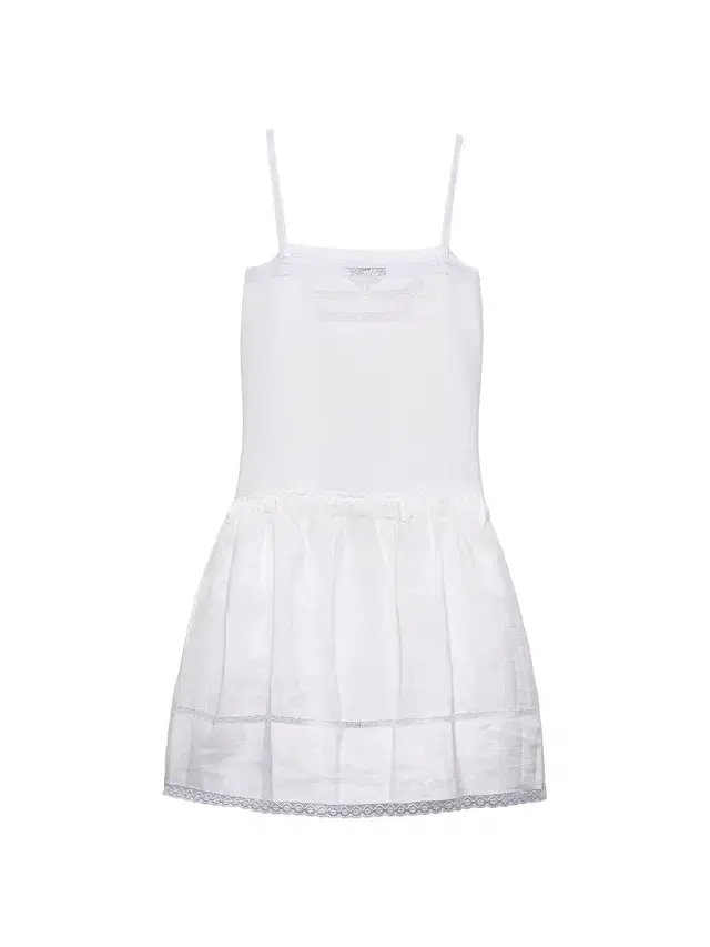 Women's Embroidered Linen Dress - White