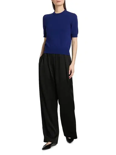 Jil Sander Women's Crewneck Wool Sweater - Violet Night - Size 10 | Thumbnail 2