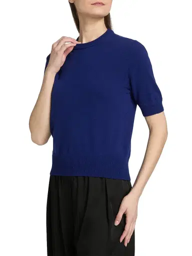 Jil Sander Women's Crewneck Wool Sweater - Violet Night - Size 10 | Thumbnail 4