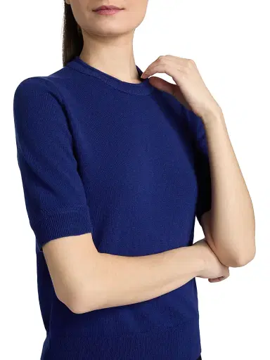 Jil Sander Women's Crewneck Wool Sweater - Violet Night - Size 10 | Thumbnail 6