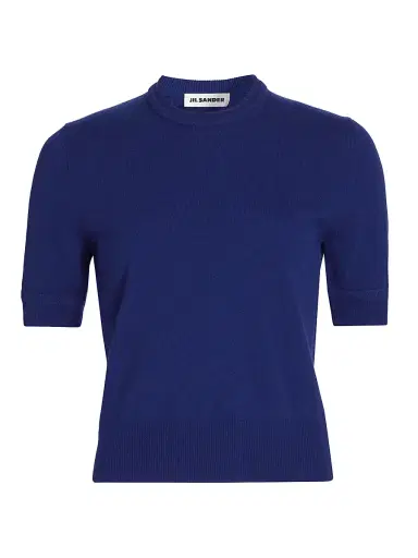 Jil Sander Women's Crewneck Wool Sweater - Violet Night - Size 10 | Thumbnail 1
