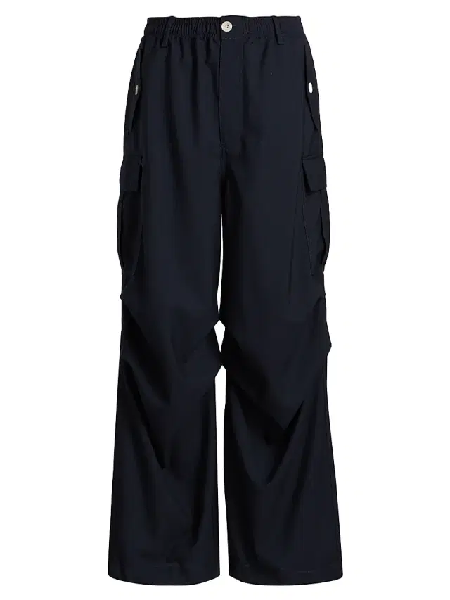 Men's Tropical Wool Cargo Pants - Blue Black