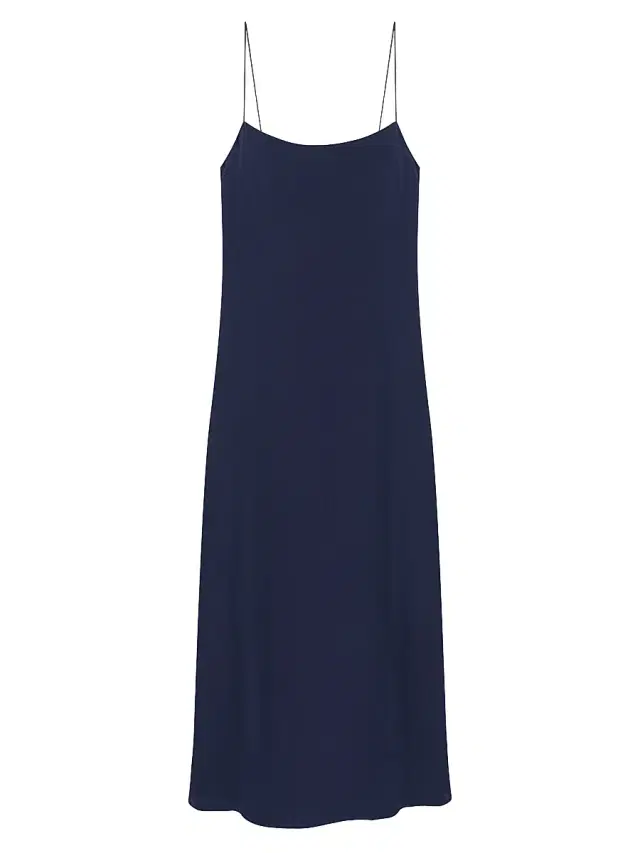 ANINE BING Women's Mae Silk-Blend Maxi Dress - Navy