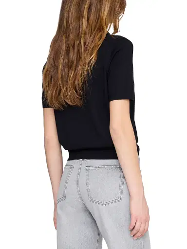 Anine Bing Women's Moni Johnny Collar Polo Sweater | Thumbnail 4 Anine Bing Women's Moni Johnny Collar Polo Sweater | Thumbnail 4