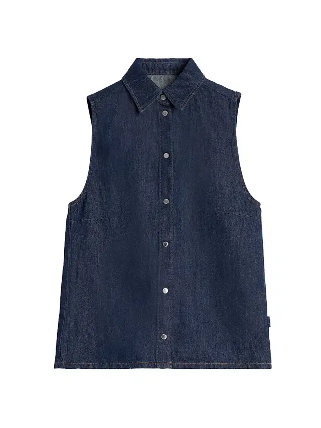 Women's Denim Sleeveless Shirt - Blossom