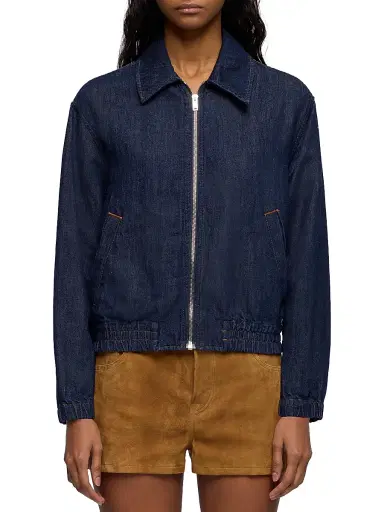 7 For All Mankind Women's Denim Bomber Jacket - Blossom - Size Small | Thumbnail 3 7 For All Mankind Women's Denim Bomber Jacket - Blossom - Size Small | Thumbnail 3