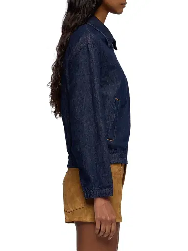 7 For All Mankind Women's Denim Bomber Jacket - Blossom - Size Small | Thumbnail 4 7 For All Mankind Women's Denim Bomber Jacket - Blossom - Size Small | Thumbnail 4