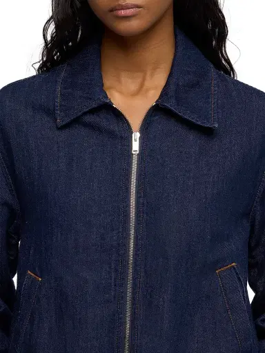 7 For All Mankind Women's Denim Bomber Jacket - Blossom - Size Small | Thumbnail 6 7 For All Mankind Women's Denim Bomber Jacket - Blossom - Size Small | Thumbnail 6