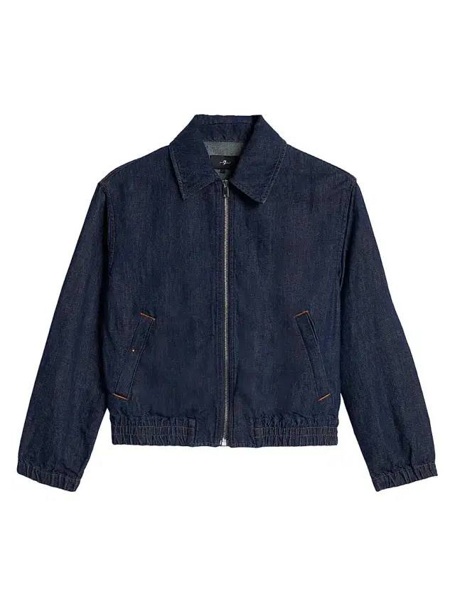 Women's Denim Bomber Jacket - Blossom