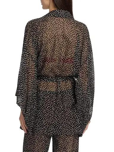 Nili Lotan Women's Kima Wild Dot Silk Kimono-Inspired Jacket | Thumbnail 5 Nili Lotan Women's Kima Wild Dot Silk Kimono-Inspired Jacket | Thumbnail 5
