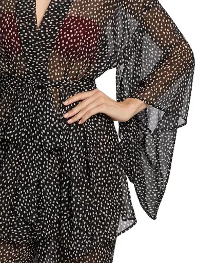 Nili Lotan Women's Kima Wild Dot Silk Kimono-Inspired Jacket | Thumbnail 6 Nili Lotan Women's Kima Wild Dot Silk Kimono-Inspired Jacket | Thumbnail 6
