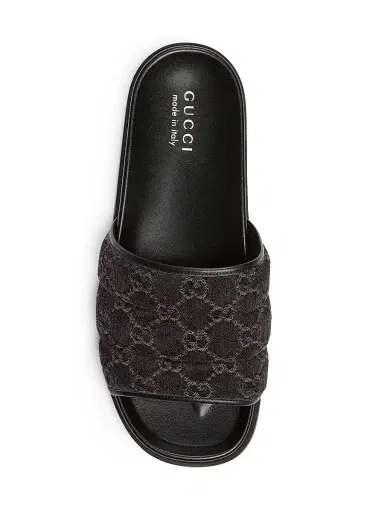 Gucci Men's Rhien Quilted GG Slide Sandals - Palladio - Size 14 | Thumbnail 4 Gucci Men's Rhien Quilted GG Slide Sandals - Palladio - Size 14 | Thumbnail 4