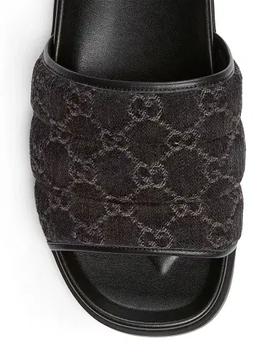 Gucci Men's Rhien Quilted GG Slide Sandals - Palladio - Size 14 | Thumbnail 5 Gucci Men's Rhien Quilted GG Slide Sandals - Palladio - Size 14 | Thumbnail 5