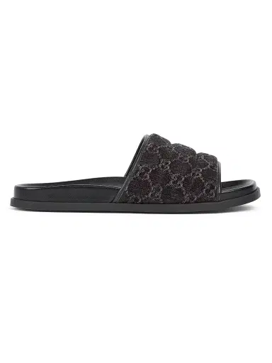 Gucci Men's Rhien Quilted GG Slide Sandals - Palladio - Size 14 | Thumbnail 1 Gucci Men's Rhien Quilted GG Slide Sandals - Palladio - Size 14 | Thumbnail 1