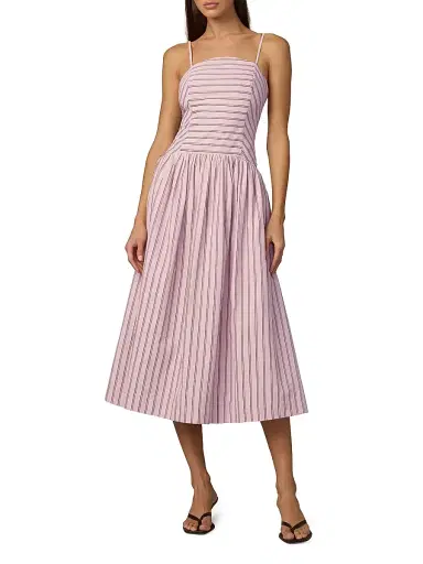 Joe's Jeans Women's The Mara Drop-Waist Midi-Dress | Thumbnail 3