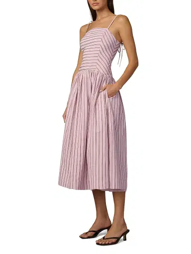 Joe's Jeans Women's The Mara Drop-Waist Midi-Dress | Thumbnail 4