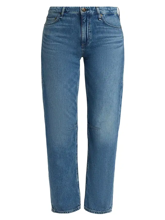 rag & bone Women's Featherweight Stevie Slim Tapered Barrel Jeans - Echo