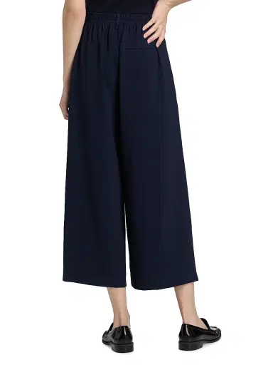 LESET Women's Arielle Pleated Crop Trousers - Midnight - Size XL | Thumbnail 5