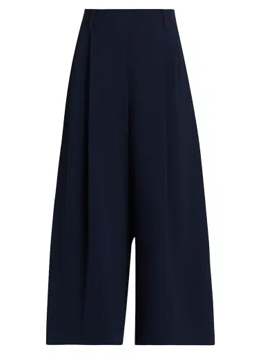 LESET Women's Arielle Pleated Crop Trousers - Midnight - Size XL | Thumbnail 1