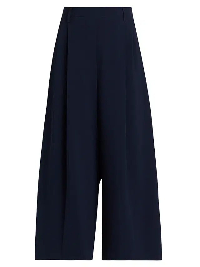Women's Arielle Pleated Crop Trousers - Midnight