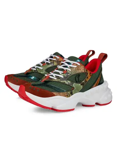 Christian Louboutin Men's So Flo Python Dégradé Leather and Veau Velours Sneakers | Thumbnail 2