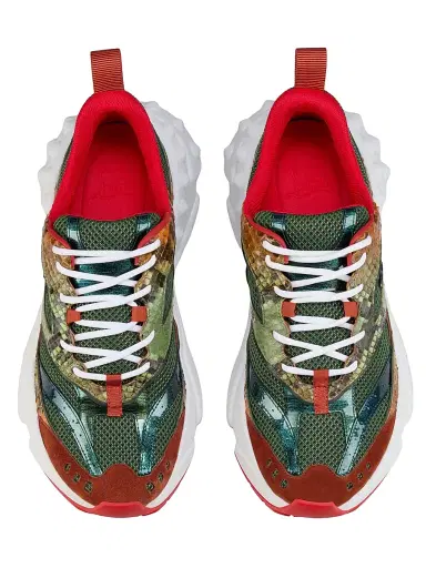 Christian Louboutin Men's So Flo Python Dégradé Leather and Veau Velours Sneakers | Thumbnail 4