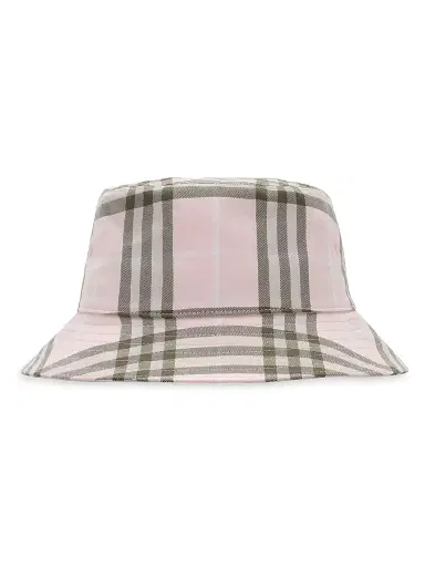 Burberry Women's Classic Checked Bucket Hat - Mallow Pink Ip Check | Thumbnail 1