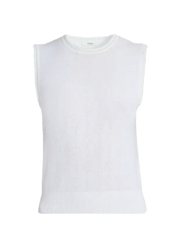 Chloé Women's Wool Knit Sleeveless Top - Iconic Milk