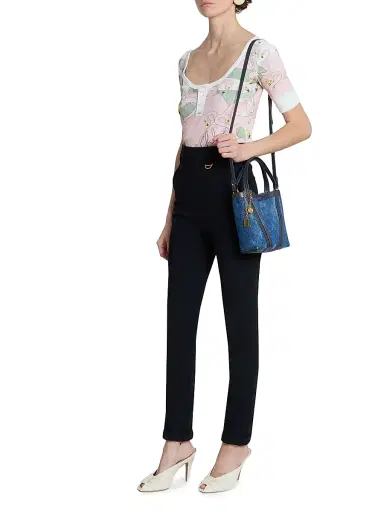 Chloé Women's Woven Straight-Leg Trousers - Black | Thumbnail 2 Chloé Women's Woven Straight-Leg Trousers - Black | Thumbnail 2