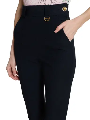 Chloé Women's Woven Straight-Leg Trousers - Black | Thumbnail 6 Chloé Women's Woven Straight-Leg Trousers - Black | Thumbnail 6