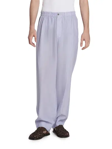 Giorgio Armani Men's Cotton Poplin Trousers - Solid Light - Size 44 | Thumbnail 3 Giorgio Armani Men's Cotton Poplin Trousers - Solid Light - Size 44 | Thumbnail 3