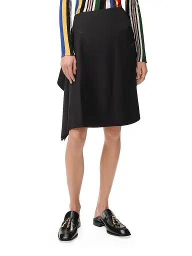 Loewe Women's Drape Wool Skirt | Thumbnail 3