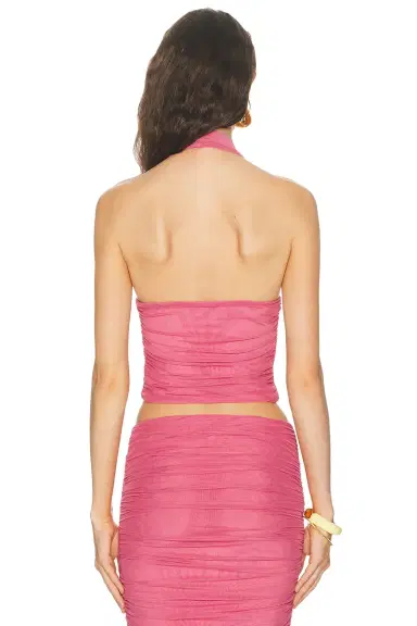 SEROYA Bimini Mesh Halter Top | Thumbnail 3