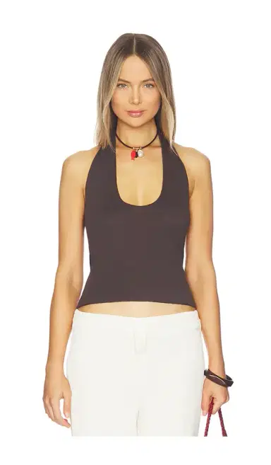 VIR VITA Pointelle Halter Top | Thumbnail 1