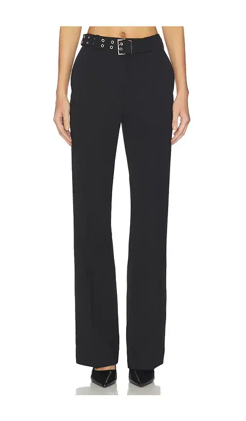 Ganni Bonded Crepe Belted Pant