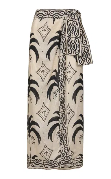 Johanna Ortiz Significado Poderoso Printed Linen Maxi Skirt | Thumbnail 1