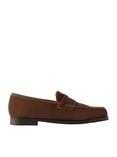 John Lobb Lopez Suede Penny Loafers - Men | Thumbnail 1
