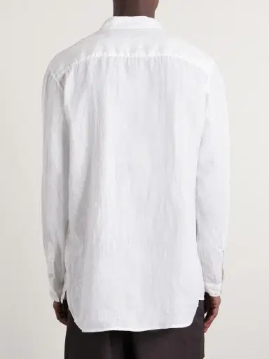 Blue Blue Japan Grandad-Collar Linen Shirt - Men | Thumbnail 4