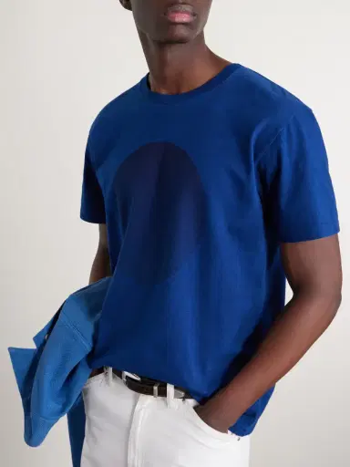 Blue Blue Japan Printed Cotton-Jersey T-Shirt - Men | Thumbnail 5